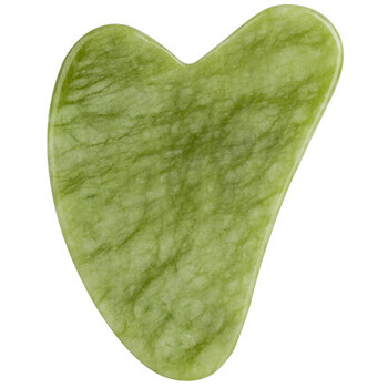 Masážny valček a doštička Guasha zelený xiuyan jadeit ( Light Green Xiuyan Jade Roller & Gua Sha Set)